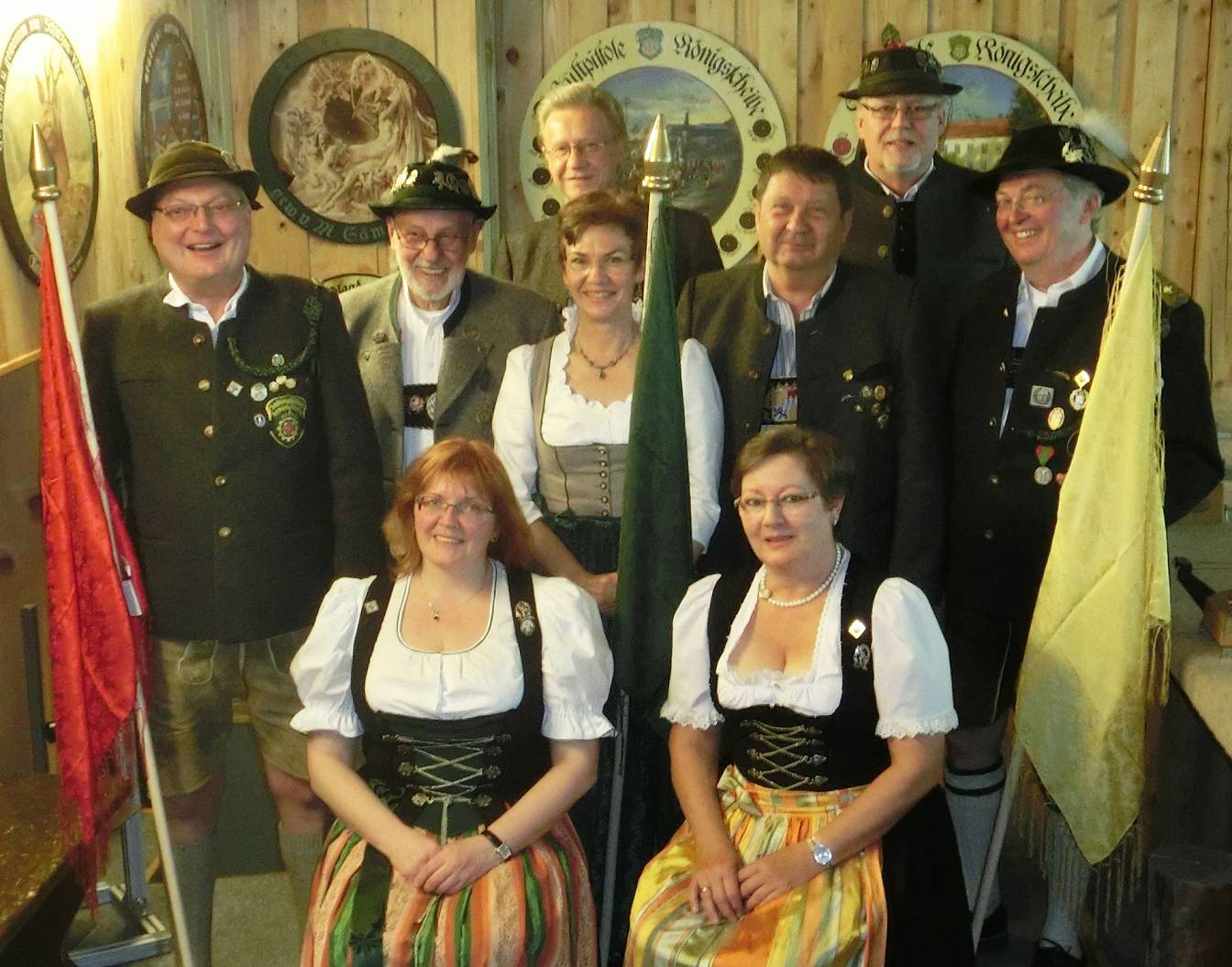 v.l.: Axel Simon, Willi Angerer, Karin Ballhorn, Josef Sieber, Angelika Simon, Andreas Steet, Kerstin Steet, Norbert Ballhorn, Poldi Simon